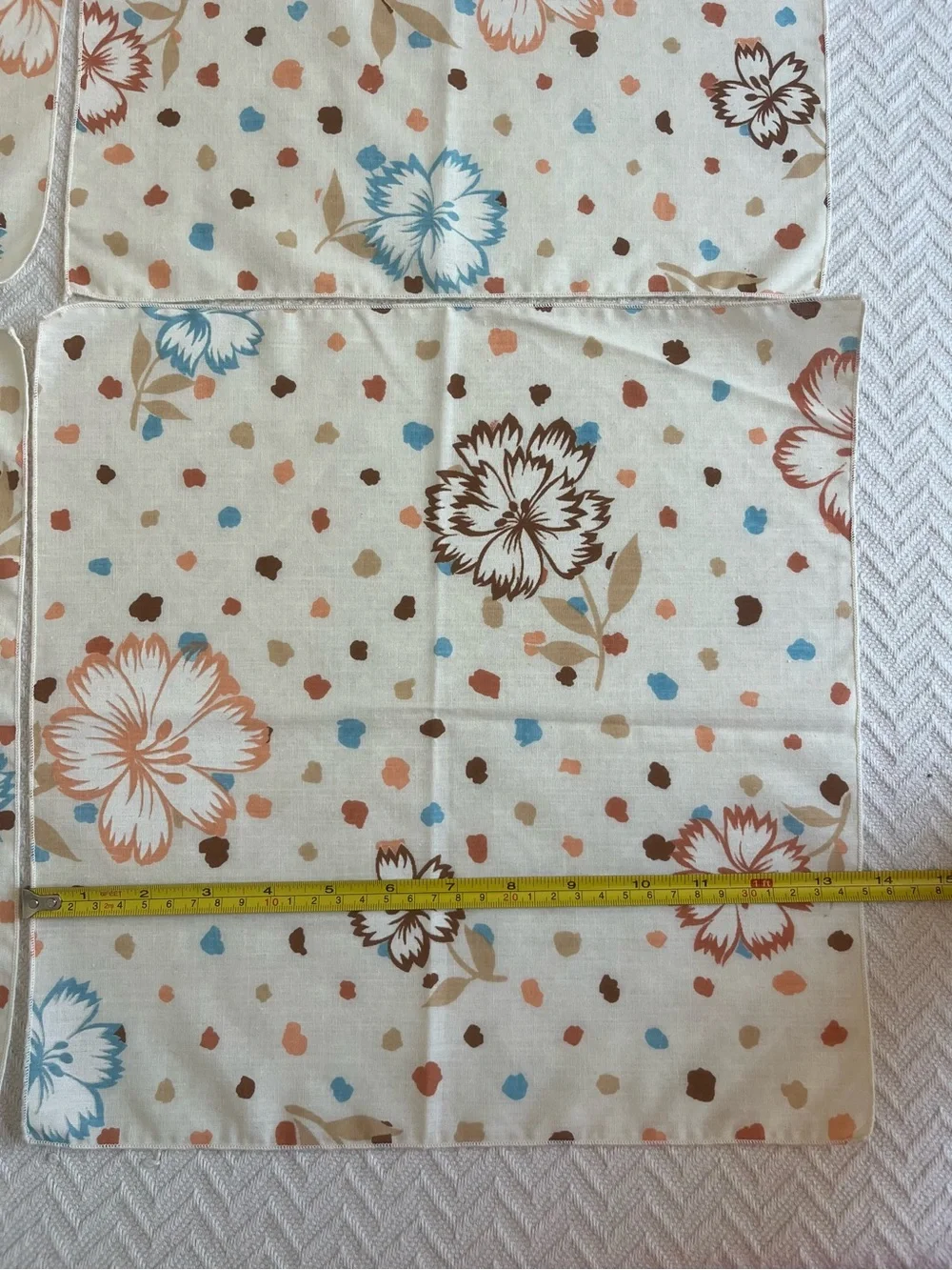 Vintage Cotton Floral Napkins